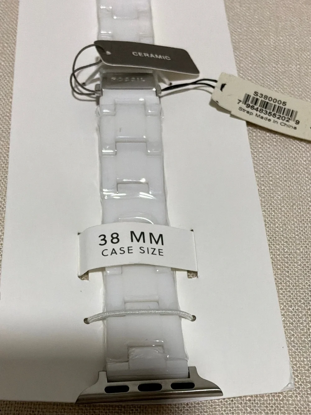 Fossil Ceramic White 38mm Watch Band for Smartwatches